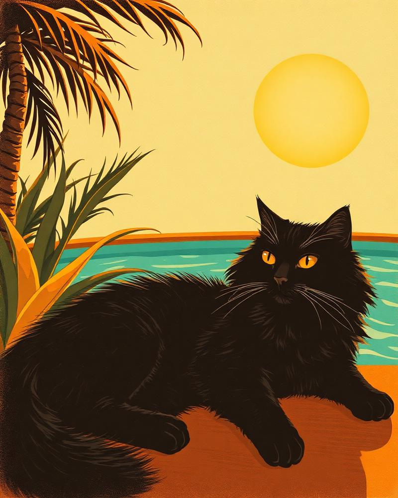 Poolside Cat Jazz playlist cover